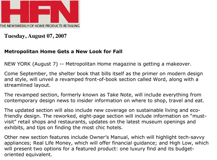 Home Furnishings News